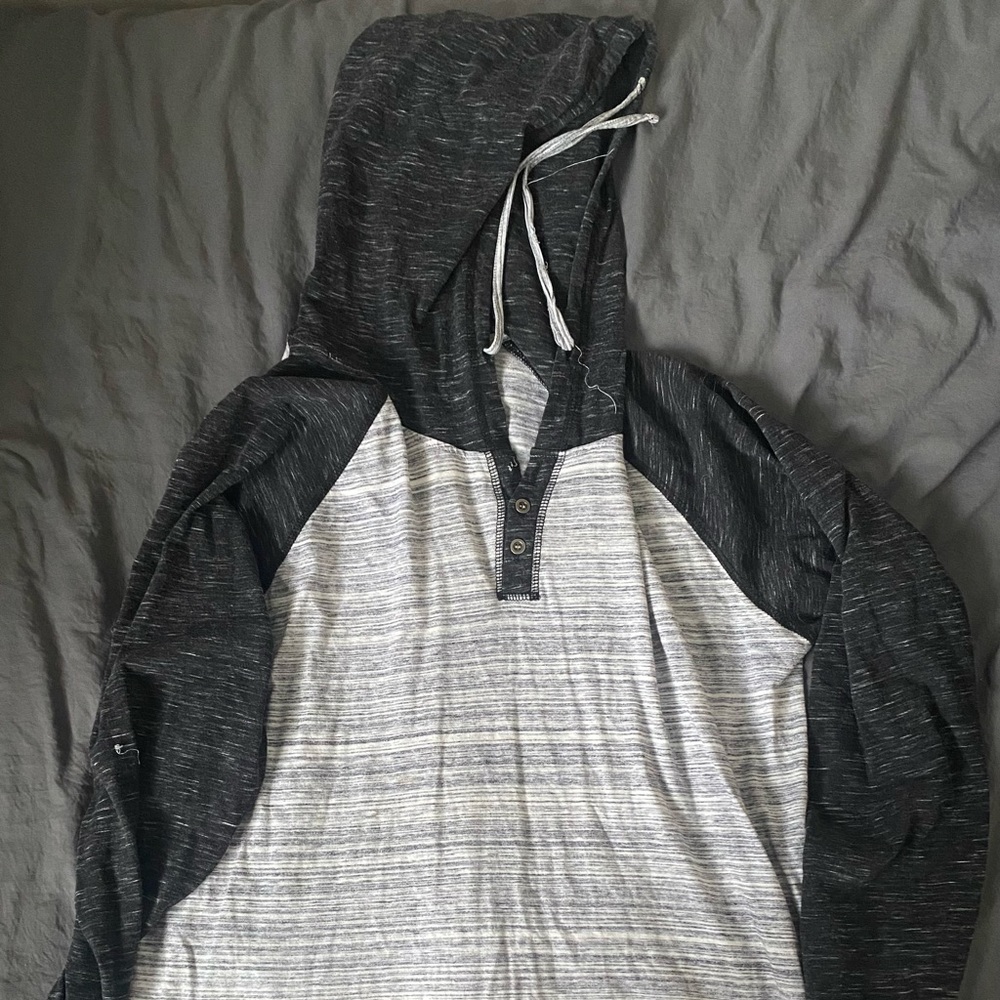 Long sleeve shirt with hoodie